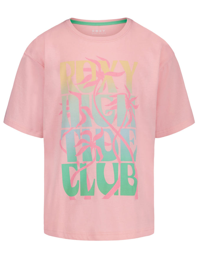 Roxy Hight Tide Oversized T-Shirt (Youth 7-14) Spring 2026 | QUARTZ PINK (678)