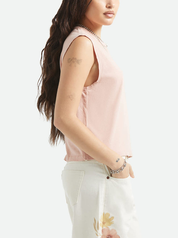 Brixton Carefree Organic Garment Dye Tank Top Spring 2026 |SILVER PINK