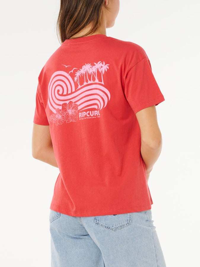 Rip Curl Ocean Break T-Shirt Spring 2026 | DEEP RED (0582)