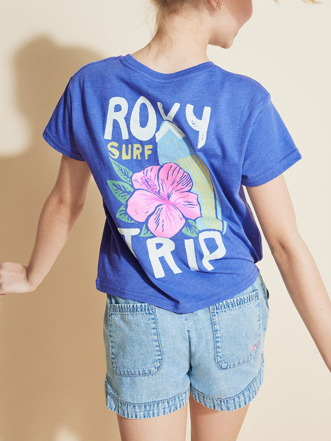 Roxy Surf Trip T-Shirt (Youth 7-14) Spring 2026 | DUTCH BLUE HEATHER (418)