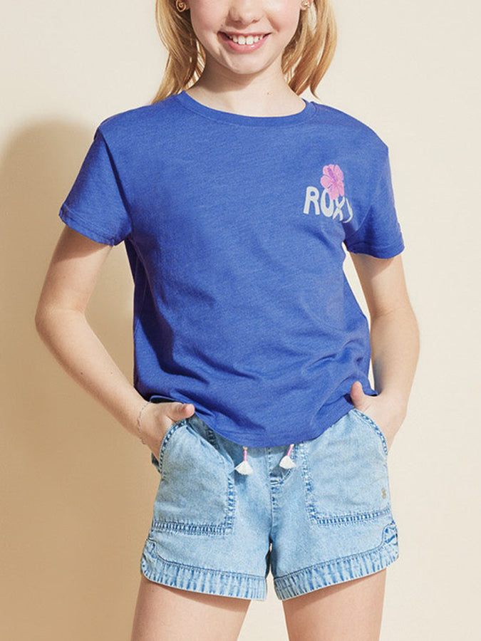Roxy Surf Trip T-Shirt (Youth 7-14) Spring 2026 | DUTCH BLUE HEATHER (418)
