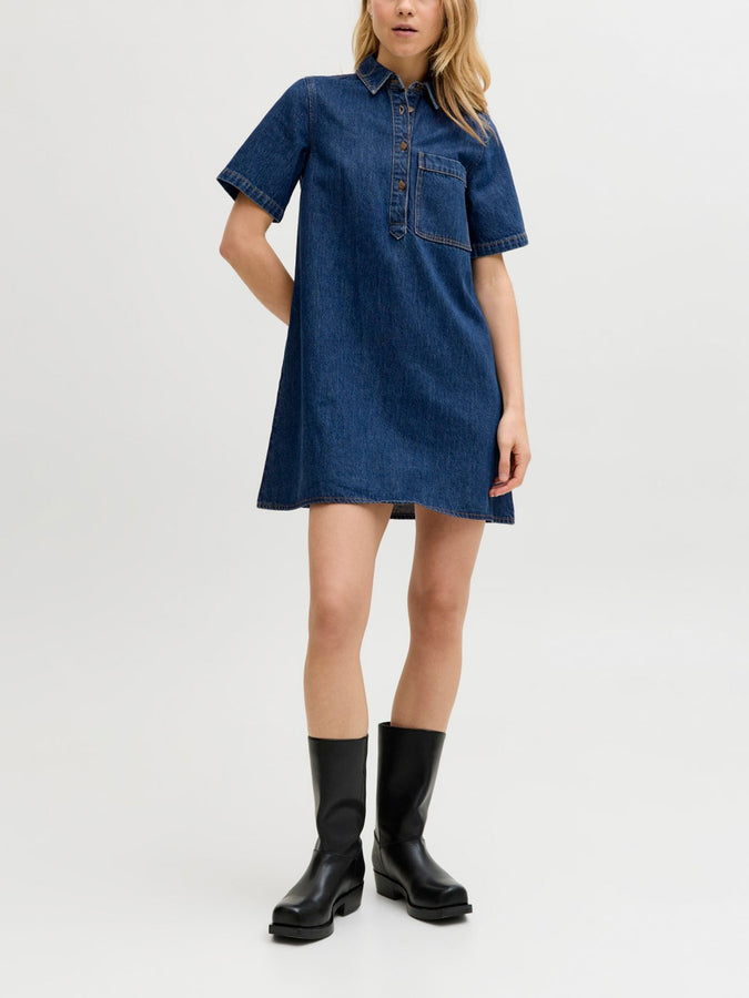 JJXX Amara Sille Dress Spring 2026 | MEDIUM BLUE DENIM