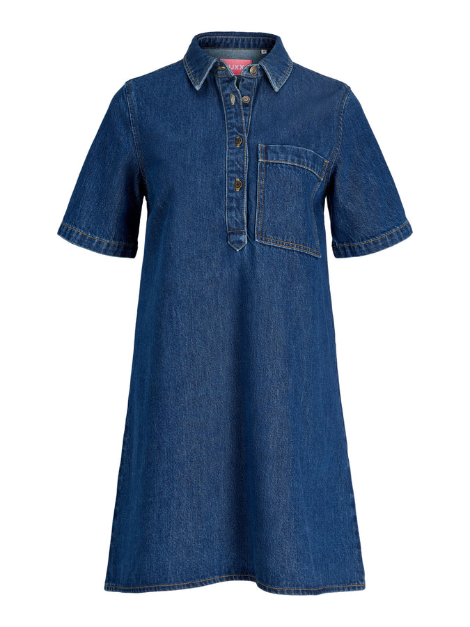 JJXX Amara Sille Dress Spring 2026 | MEDIUM BLUE DENIM