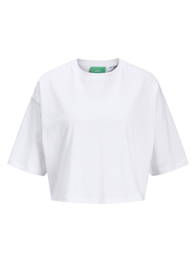 JJXX Andrea Loose Crop T-Shirt Spring 2026 | BRIGHT WHITE