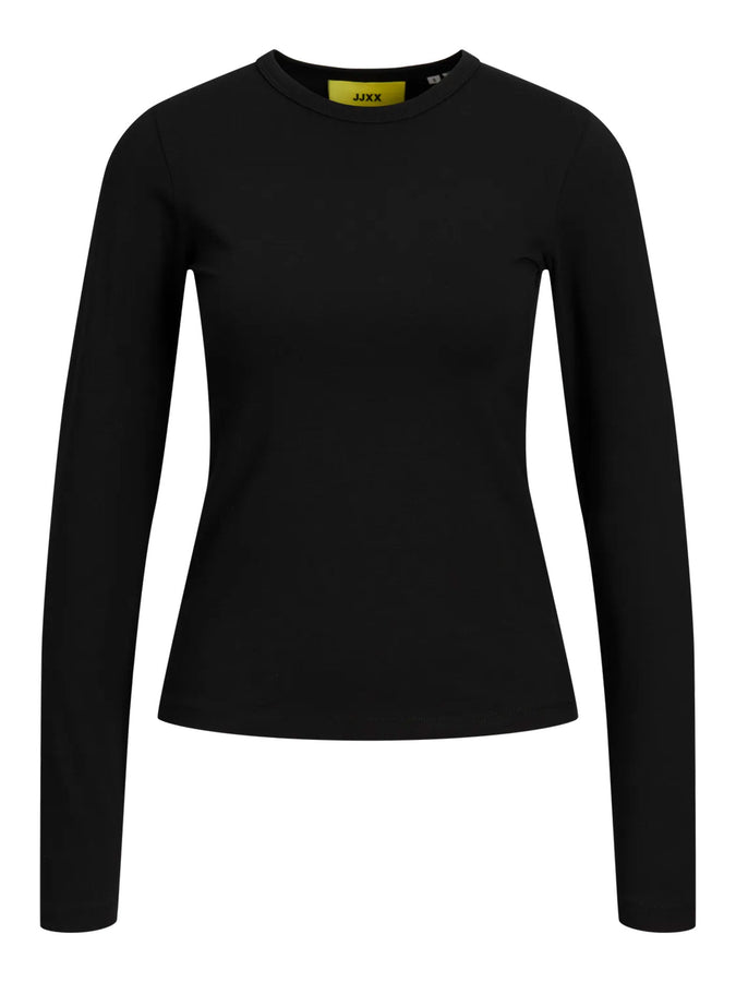 JJXX Celine Gigi Long Sleeve T-Shirt Spring 2026 | BLACK