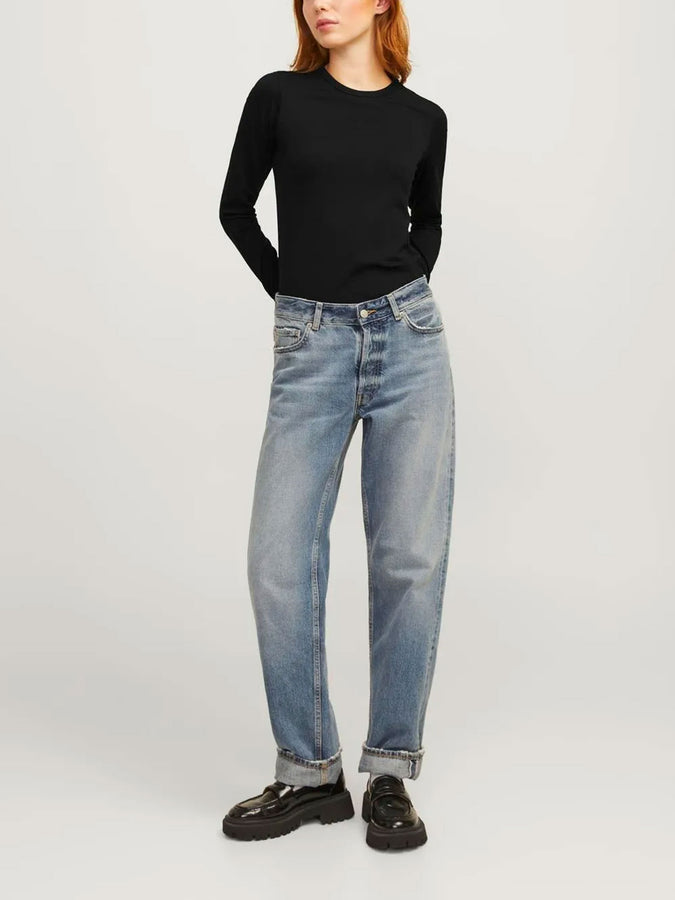 JJXX Celine Gigi Long Sleeve T-Shirt Spring 2026 | BLACK