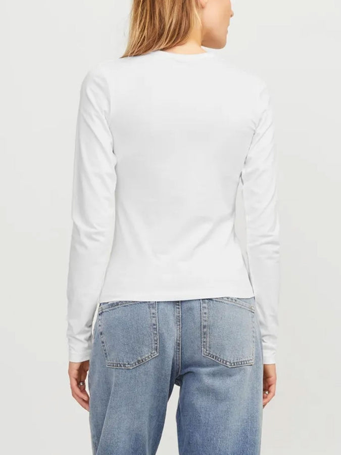 JJXX Celine Gigi Long Sleeve T-Shirt Spring 2026 | BRIGHT WHITE
