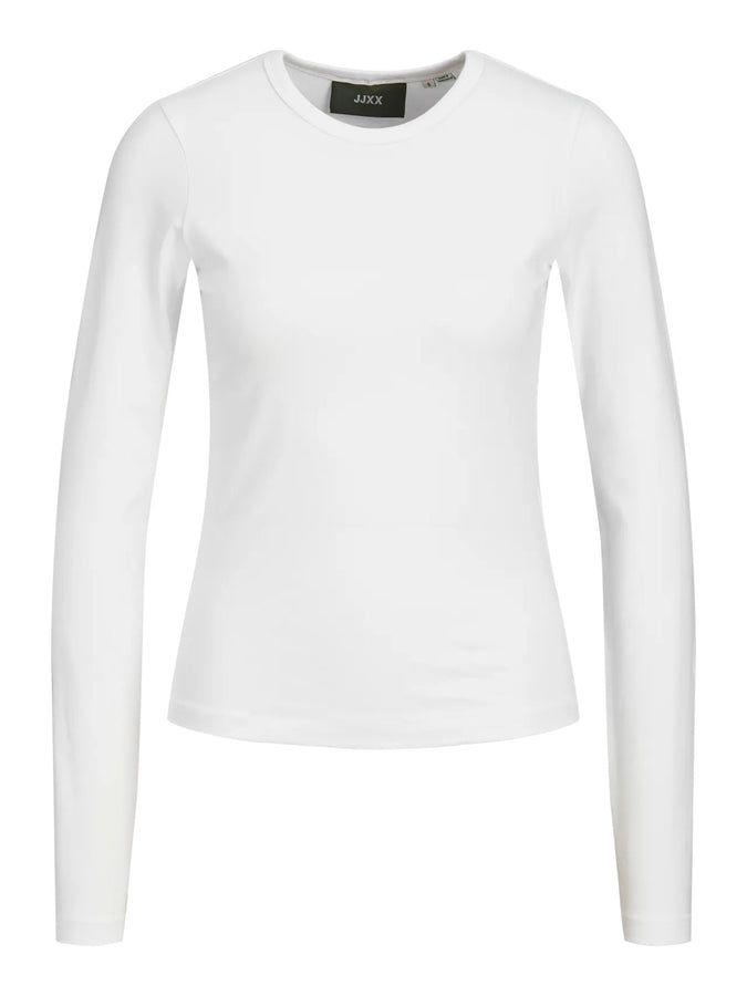 JJXX Celine Gigi Long Sleeve T-Shirt Spring 2026 | BRIGHT WHITE