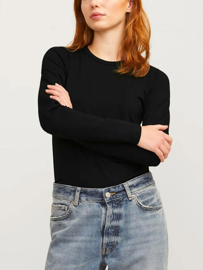 JJXX Celine Gigi Long Sleeve T-Shirt Spring 2026 | BLACK