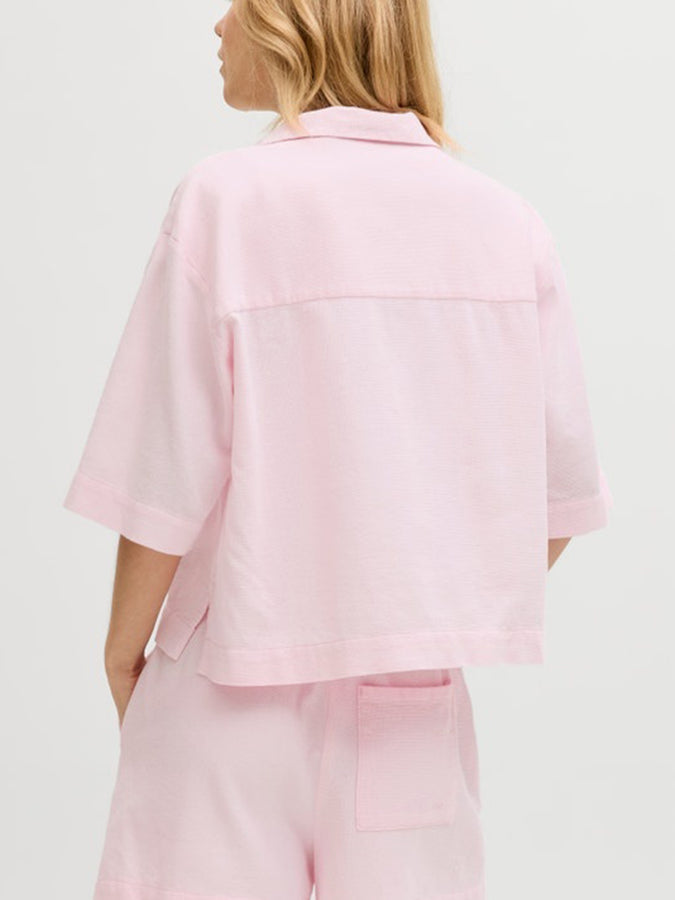 JJXX Global Waffle Resort Buttondown Shirt Summer 2026 | PINK LADY