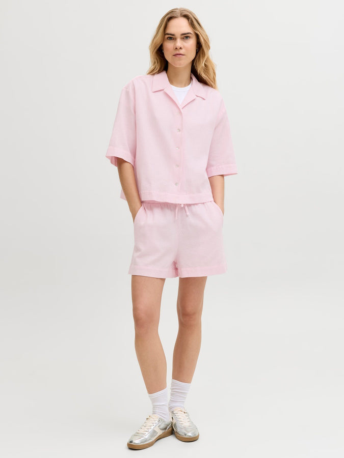 JJXX Global Waffle Resort Buttondown Shirt Summer 2026 | PINK LADY
