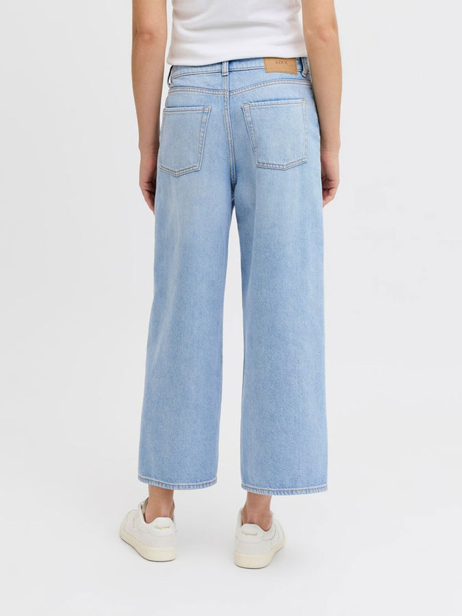 JJXX Santiago Wide Crop Jeans Spring 2026 | LIGHT BLUE DENIM