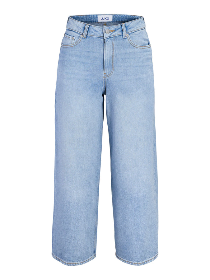 JJXX Santiago Wide Crop Jeans Spring 2026 | LIGHT BLUE DENIM