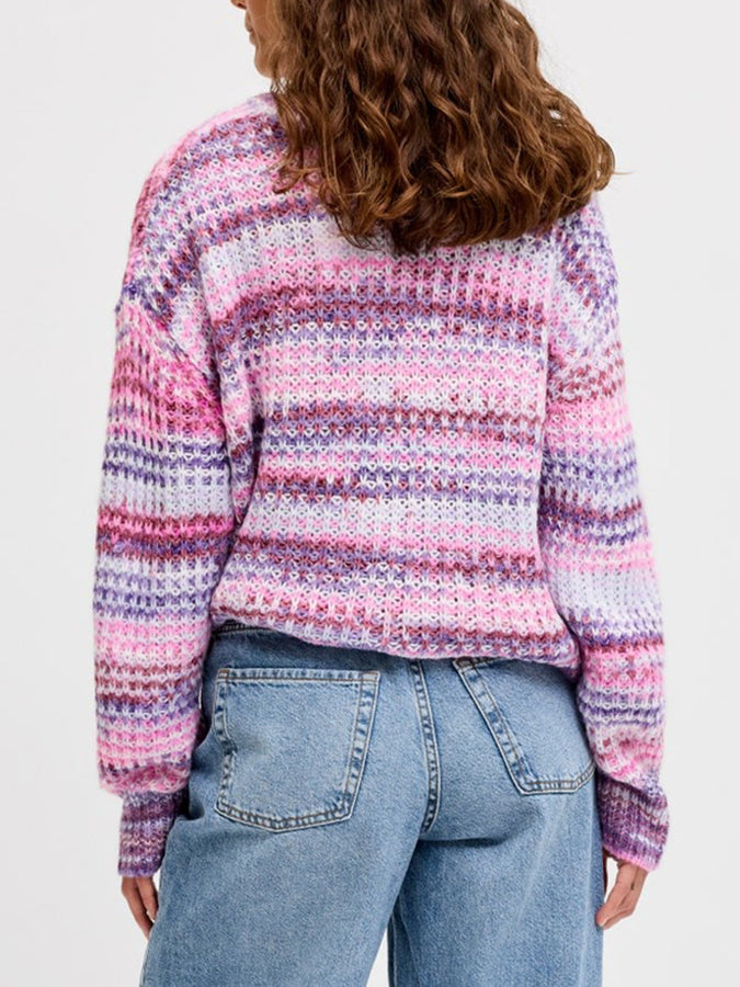 Jjxx Simone Space Dye Sweater Spring 2026 | PURPLE ROSE/MULTI