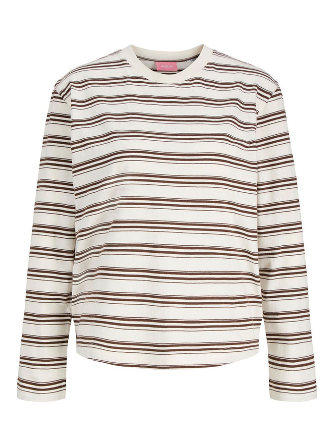 JJXX Sophia Boxy Stripe Long Sleeve T-Shirt Fall 2026 | CARAFE