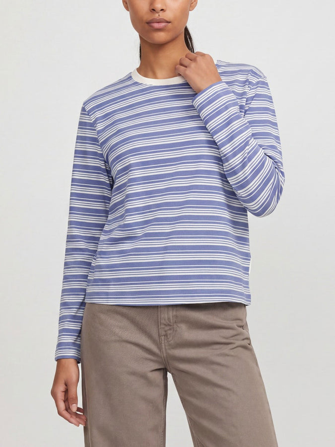 JJXX Sophia Boxy Stripe Long Sleeve T-Shirt Fall 2026 | WILD WIND