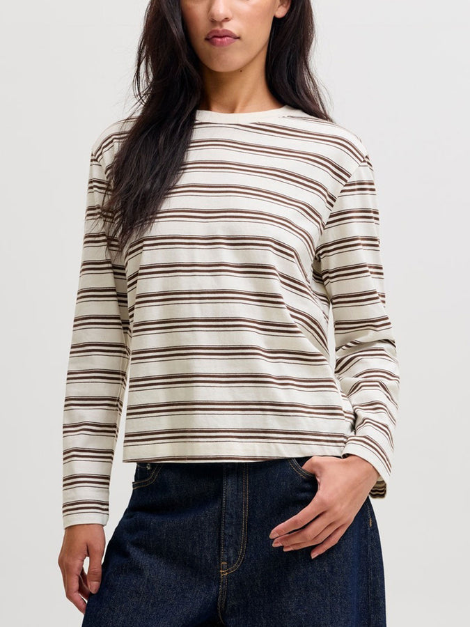 JJXX Sophia Boxy Stripe Long Sleeve T-Shirt Fall 2026 | CARAFE