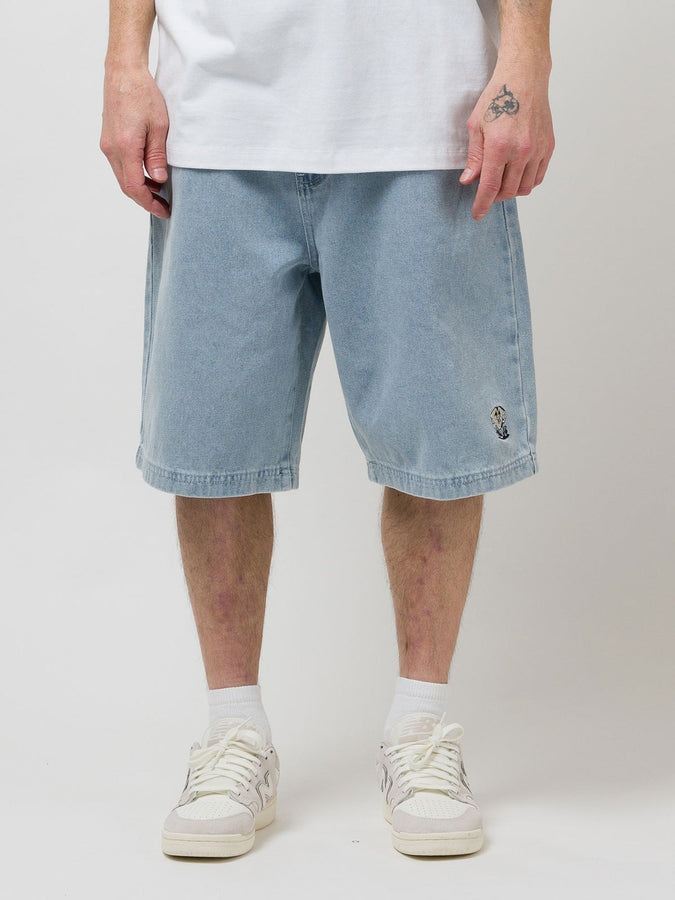 Loviah Jhort Denim Shorts Spring 2026 | WHITE BLUE WASH