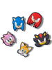 Crocs Sonic The Hedge Hog 5 pack Jibbitz