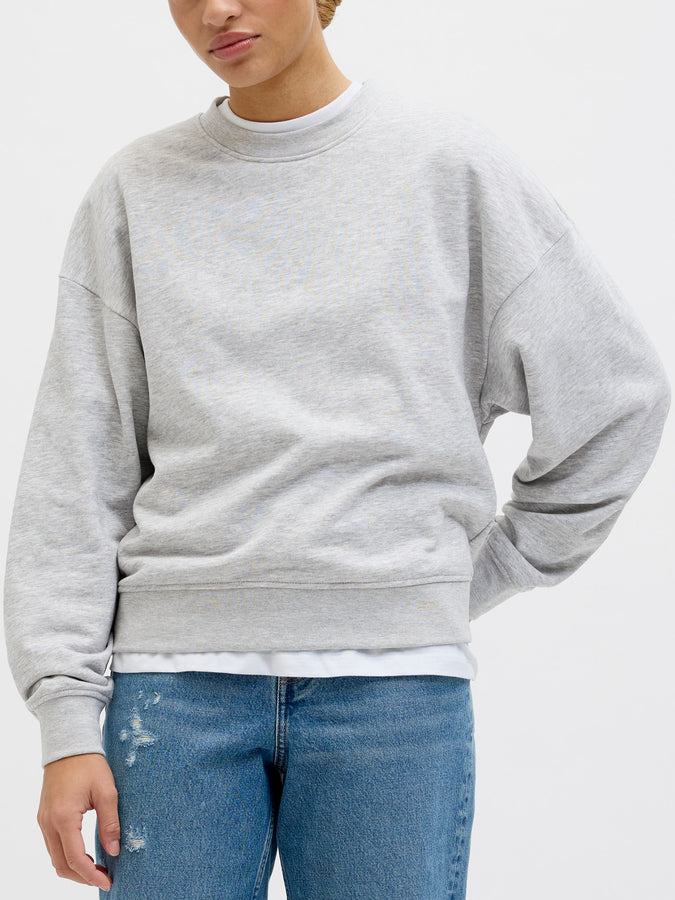 JJXX Alfa Crewneck Sweatshirt Spring 2026 | LIGHT GREY MELANGE
