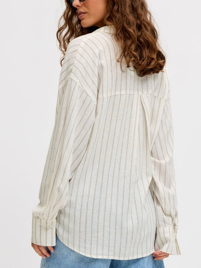 JJXX Almira Long Sleeve Buttondown Shirt Spring 2026 | BLANC DE BLANC
