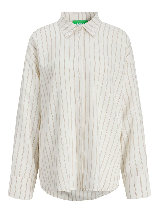 JJXX Almira Long Sleeve Buttondown Shirt Spring 2026 | BLANC DE BLANC