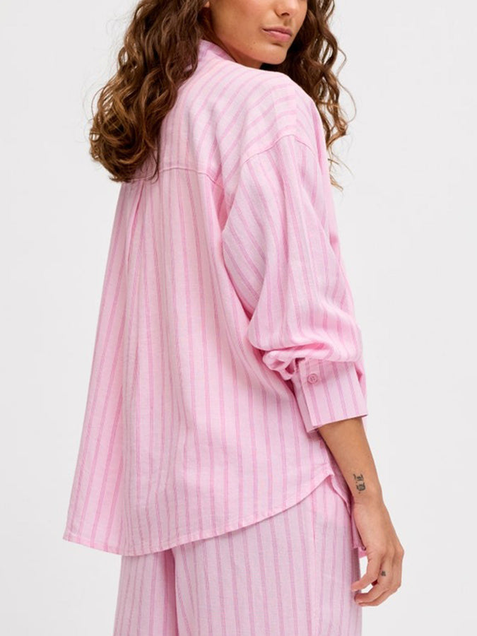 JJXX Almira Long Sleeve Buttondown Shirt Spring 2026 | PINK LADY