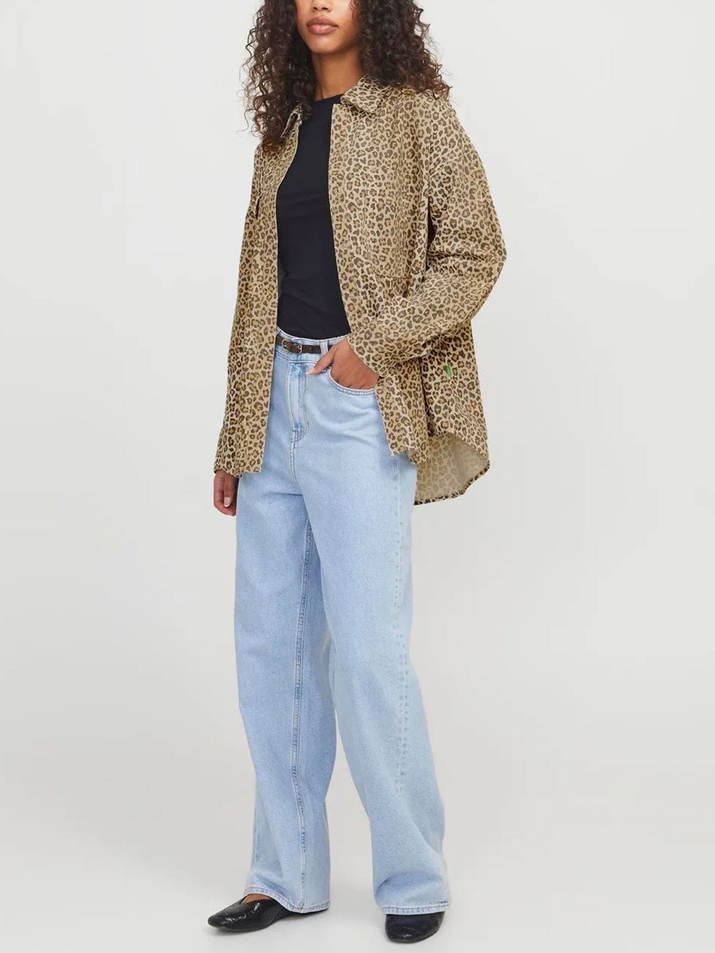 JJXX Bea Canvas Long Sleeve Buttondown Shirt Spring 2025