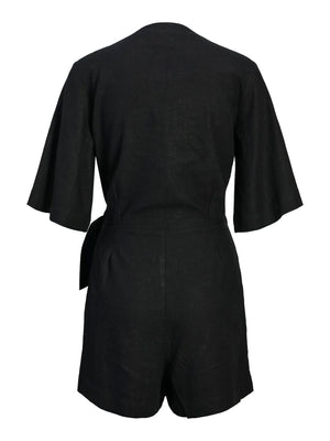 【新品タグ付き】Layered Romper /レイヤードロンパース ブラックS 新品タグ付き】Layered Romper /レイヤードロンパース ブラックS