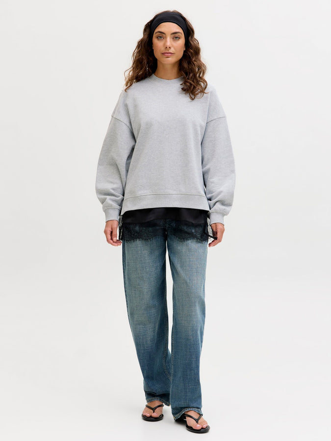 JJXX Cora Sweatshirt Spring 2026 | LIGHT GREY MELANGE