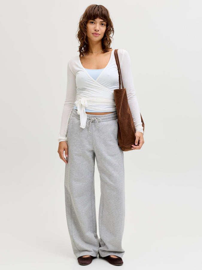 JJXX Cora Wide Barrel Sweatpants Spring 2026 | LIGHT GREY MELANGE