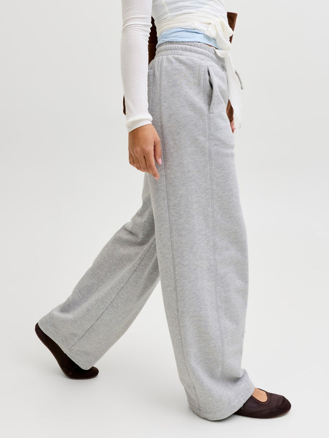 JJXX Cora Wide Barrel Sweatpants Spring 2026 | LIGHT GREY MELANGE