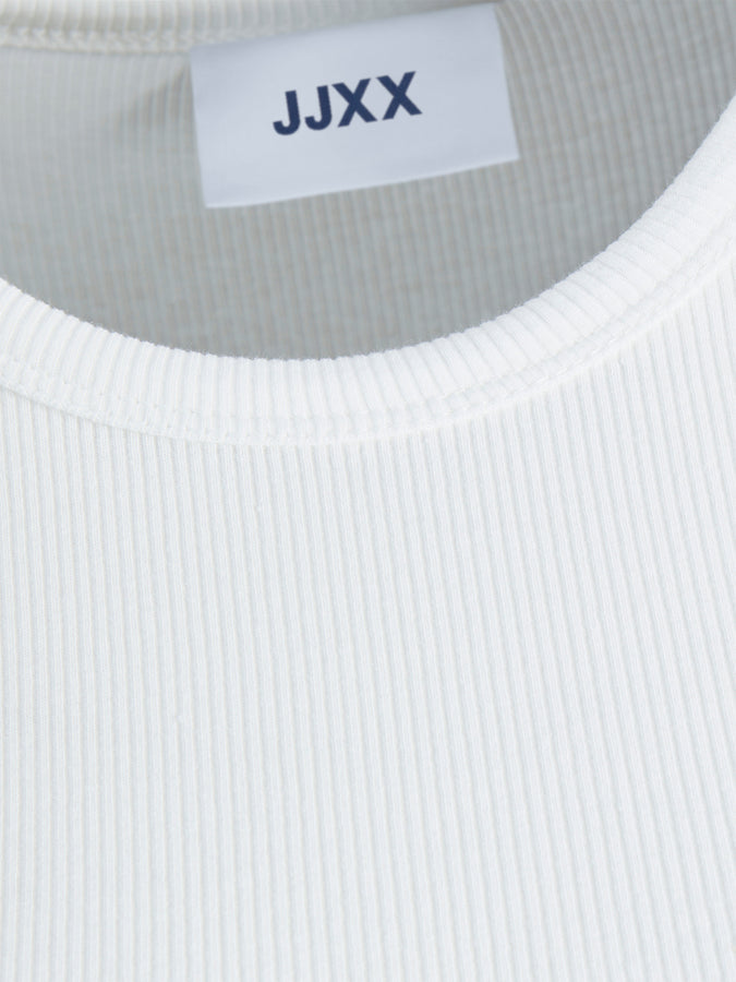 JJXX Feline Crop Long Sleeve T-Shirt Spring 2026 | BRIGHT WHITE