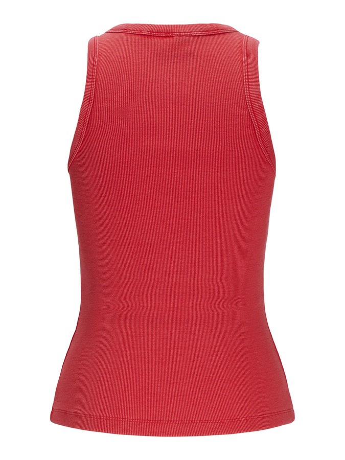 JJXX Forest Wash Rib Tank Top Spring 2025 | RACING RED