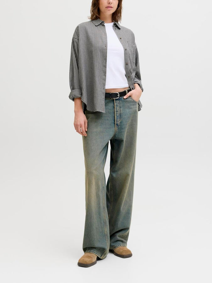 JJXX Jamie Check Flannel L/S Buttondown Shirt Holiday 2025 | CLOUD DANCER