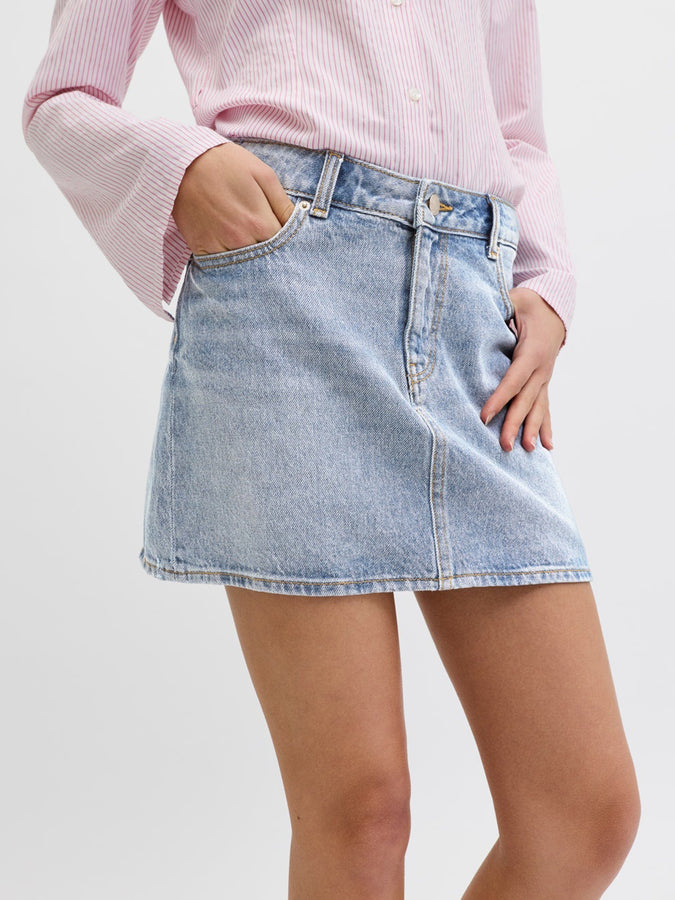 JJXX Laura Denim Skirt Summer 2026 | LIGHT BLUE DENIM