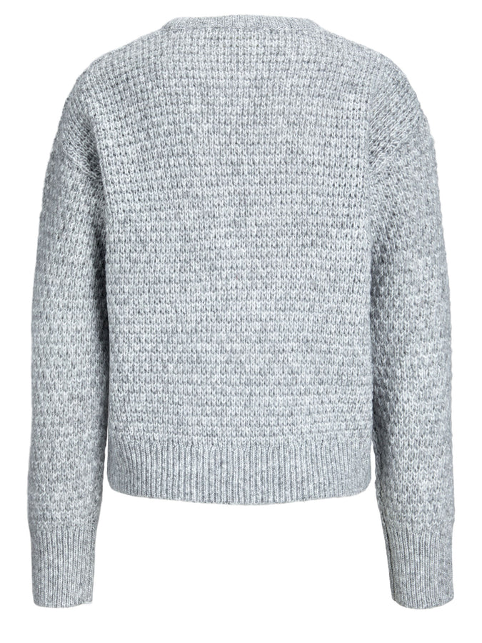 JJXX Milly Knitted Sweater Fall 2024 | LIGHT GREY MELANGE