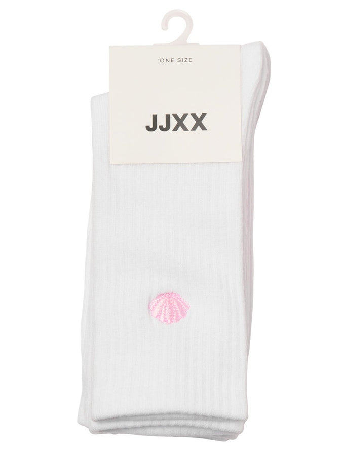 JJXX Reese Embroidery 3 Pack Socks Summer 2026 | WHITE