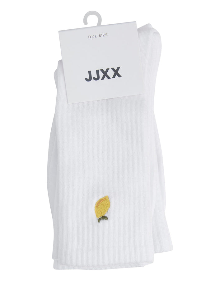 JJXX Reese Embroidery 3 Pack Socks Summer 2026 | WHITE