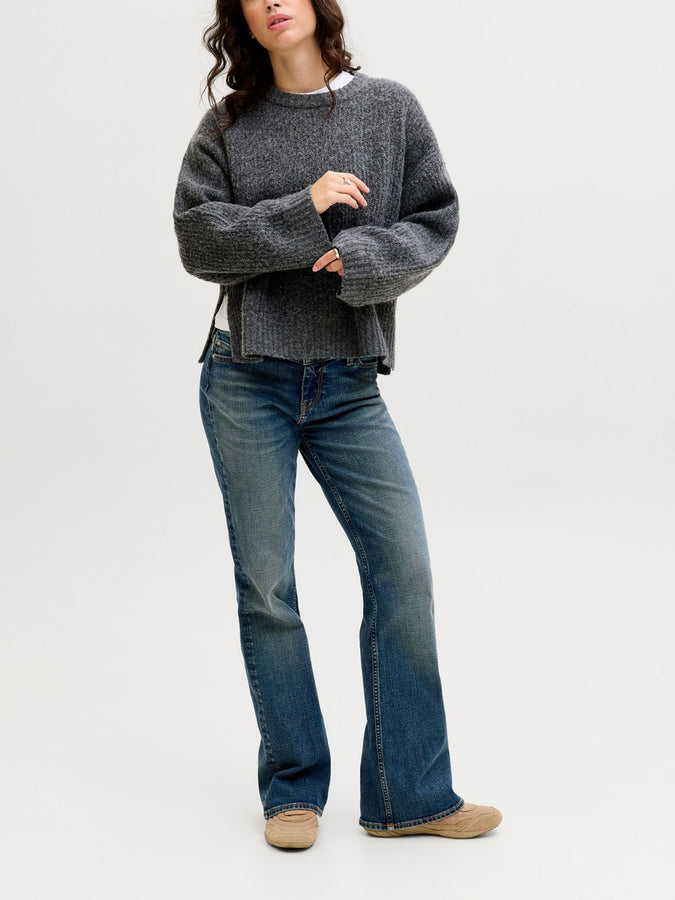 JJXX Sigga Diverse Sweater Holiday 2025 | DARK GREY MELANGE