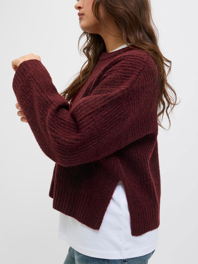 JJXX Sigga Diverse Sweater Holiday 2025 | CABERNET