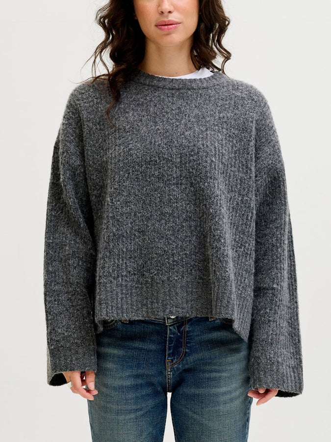 JJXX Sigga Diverse Sweater Holiday 2025 | DARK GREY MELANGE