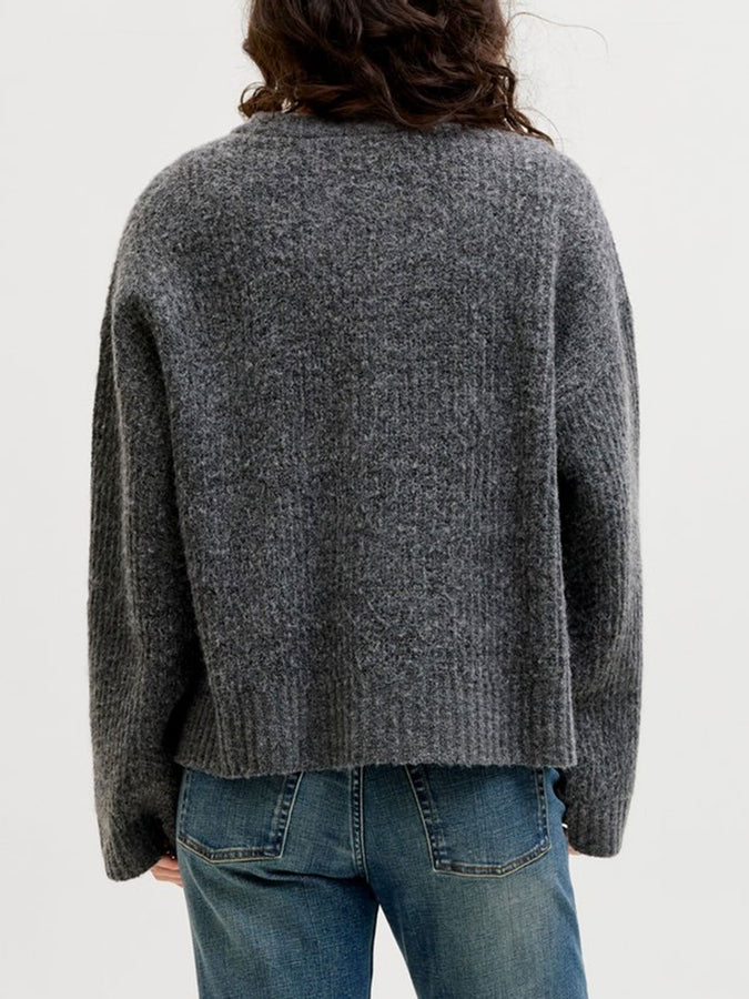 JJXX Sigga Diverse Sweater Holiday 2025 | DARK GREY MELANGE