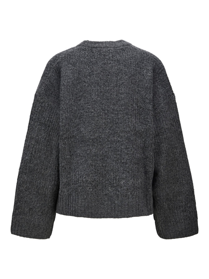 JJXX Sigga Diverse Sweater Holiday 2025 | DARK GREY MELANGE