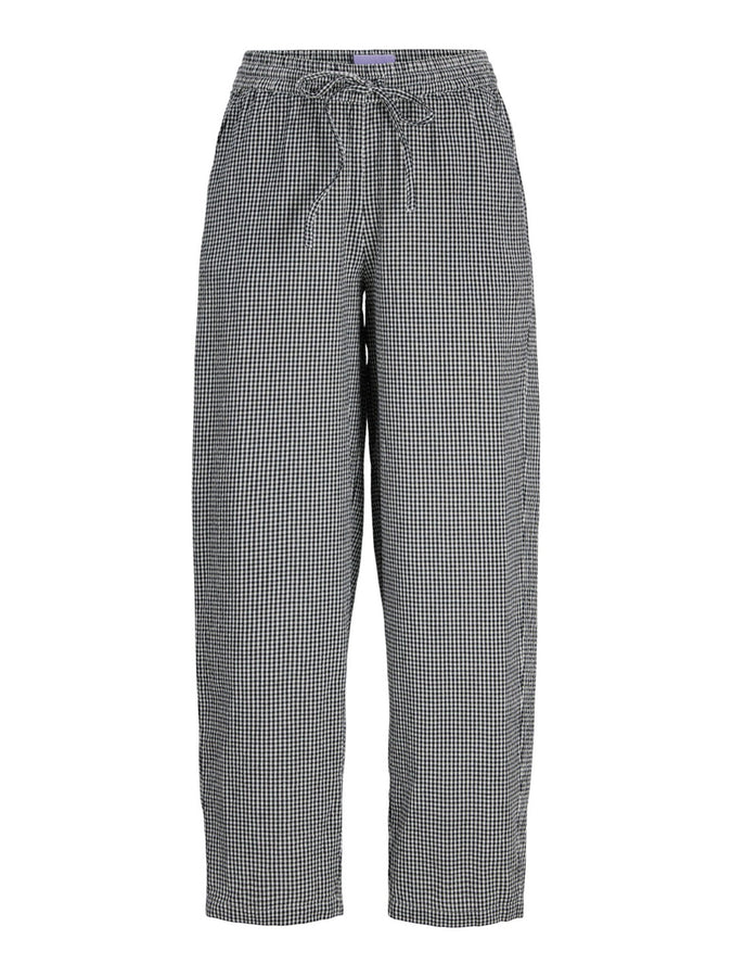 JJXX Zoe Seersucker Barel Pants Spring 2026 | BLACK CHECKS