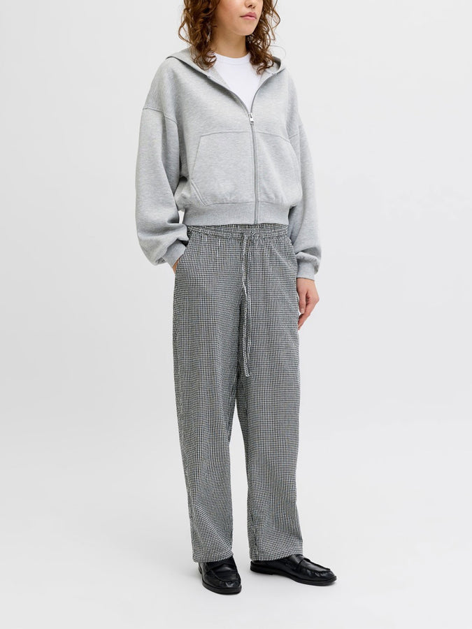 JJXX Zoe Seersucker Barel Pants Spring 2026 | BLACK CHECKS