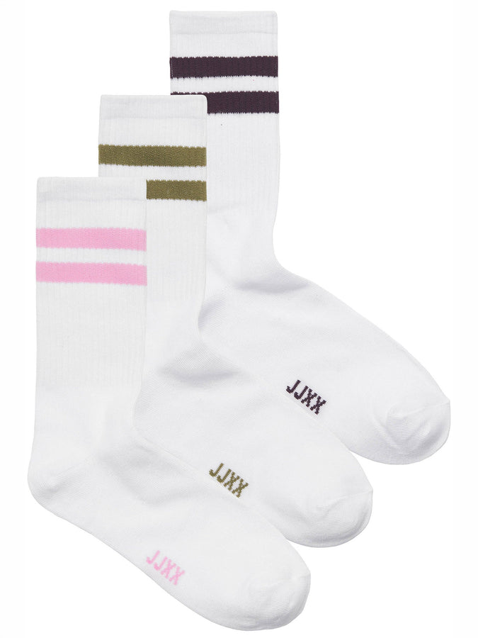 Jjxx Basic Tennis 3 Pack Socks | WHITE