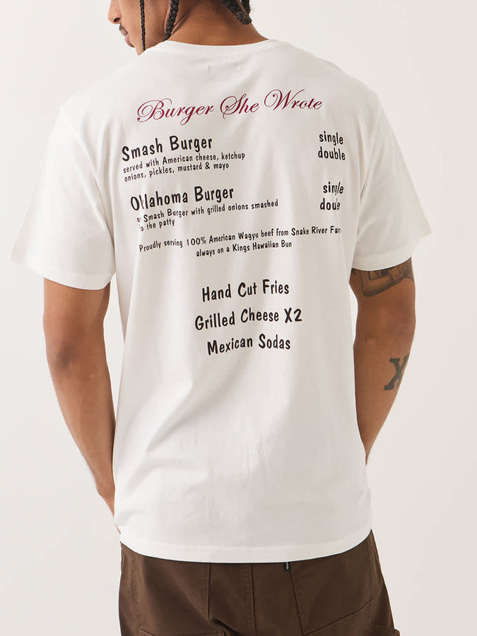 Brixton Burger She Wrote Pocket T-Shirt Fall 2026 | WHITE