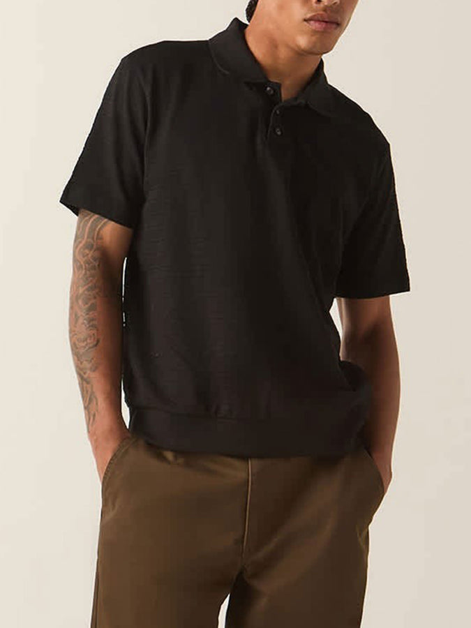 Brixton Stereo Short Sleeve Polo Holiday 2026 | BLACK