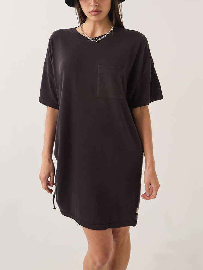 Brixton Carefree Organic Garment Dye Cinch Dress Fall 2026 | BLACK